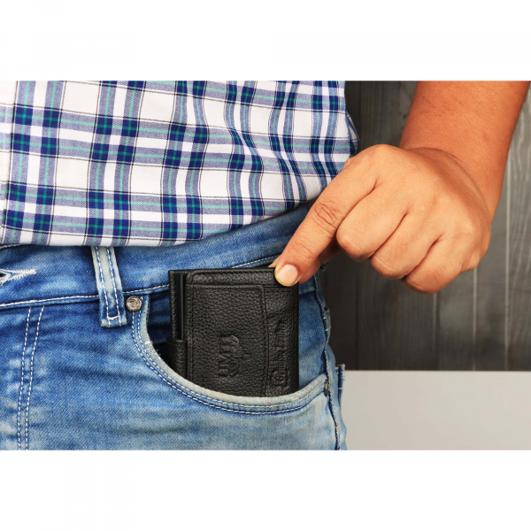 Slim Wallet mit Münzfach & RFID-Schutz 24- (12A) Mini Geldbörse Herren & Damen - Kartenetui Kreditkartenetui - Portmonee Geldbeutel Portemonnaie Neu
